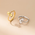 A45195 s925 sterling silver trendy sweet simple ring