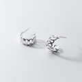 A35925 s925 sterling silver weave serpent earrings