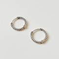 A32621 925 sterling silver twist braided stud vintage stud dangleearrings