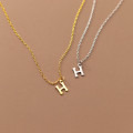 A34139 s925 sterling silver letter initial necklace