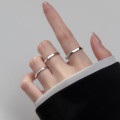 A36199 s925 sterling silver irregular simple fashion ring