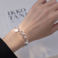A38087 s925 sterling silver heart charm trendy design bracelet
