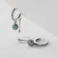 A40689 s925 sterling silver thai rhinestone ball elegant earrings