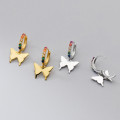 A36645 s925 sterling silver butterfly rhinestone unique rhinestone earrings