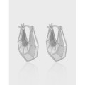 A39859 simple fashion bead design s925 sterling silver earrings