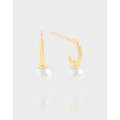A39409 design pearl dangle quality sterling silver s925 stud earrings