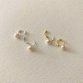 A36019 925 sterling silver freshwaterpearl earrings