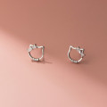 A42990 s925 silver simple trendy butterfly stud sweet earrings