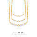 A41642 s925 silver cubic zirconia necklace
