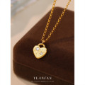 A43619 heart s925 sterling silver necklace