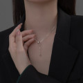 A36915 s925 sterling silver big design simple necklace