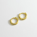 A39055 s925 silver elegant simple geometric circle unique earrings