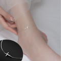 A34935 s925 sterling silver cross anklet trendy chic bracelet