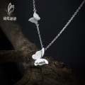 A33982 s925 sterling silver pendant sweet doublelayer butterfly necklace
