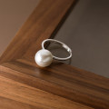A38332 s925 sterling silver artificial pearl grade elegant ring