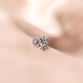 A35948 s925 sterling silver silver rhinestone earrings