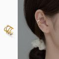 A35842 s925 sterling silver simple piercing rhinestone multilayer earrings