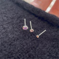 A38832 sterling silver rhinestone simple fashion stud earrings