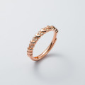 A45336 s925 sterling silver heart rhinestone simulatedring elegant ring