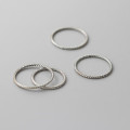 A43814 s925 sterling silver trendy sweet unique twist ring