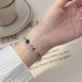 A38285 s925 sterling silver thai rhinestone geometric charm vintage design unique bracelet