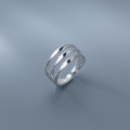 A36210 s925 sterling silver laye bar hollowed ring