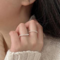 A42272 sterling silver heart elegant ring