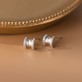 A38043 s925 sterling silver rhinestone stud grade elegant simple earrings