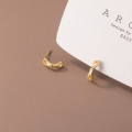 A33863 s925 sterling silver simple trendy rhinestone bow sweet chic earrings