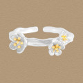 A45484 plated floral sterling silver s925 flower ring