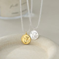 A46324 s925 silver sweet rhinestone square necklace