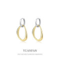 A35689 s925 sterling silver double dangle earrings