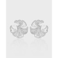 A40952 unique elegant simple hollowed rhinestone s925 sterling silver stud earrings