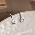 A44146 s925 sterling silver trendy sweet cute symmetric stud earrings