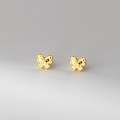 A45290 s925 sterling silver trendy sweet butterfly stud earrings