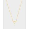 A39872 design geometric hollowed heart sterling silver s925 necklace