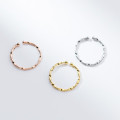 A39960 s925 silver simple fashion elegant twist adjustable ring