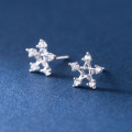A40897 s925 sterling silver rhinestone stud cute elegant dainty earrings