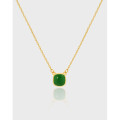 A36779 design minimalist geometric square glazed qualitys925 sterling silver necklace