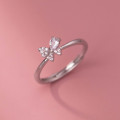 A38307 s925 sterling silver rhinestone butterfly sweet elegant design ring