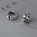 A38490 s925 sterling silver thai heart vintage sweet elegant unique earrings