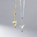 A36756 s925 sterling silver rhinestoneY necklace