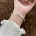 A45979 silver trendy sweet dainty bangle bracelet