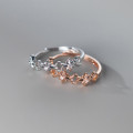 A37912 s925 sterling silver hollowed elegant ring