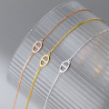 A43444 s925 sterling silver simple hollowed anklet cute
