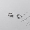 A33834 s925 sterling silver unique fashion simple rope earrings