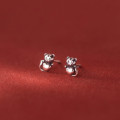 A35588 s925 sterling silver thai silver heart earrings