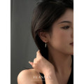 A43071 s925 sterling silver unique design circle cubic zirconia earrings
