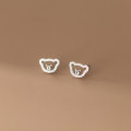 A35492 s925 sterling silver hollowed earrings