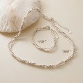 A39281 s925 sterling silver double layered elegant grade necklace